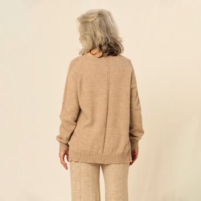 Anastasia Sweater | Llama, Merino &amp; Cotton | Camel