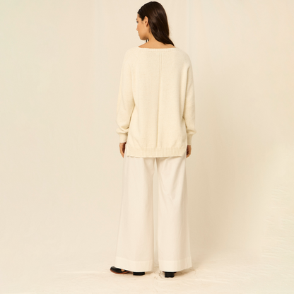 Anastasia Sweater | Llama, Merino &amp; Cotton | Natural