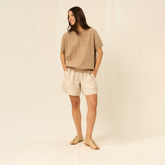 Sweater Nicasia | Llama, Merino & Algodón | Camel