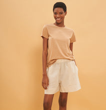 Sara T-shirt | Cotton | Camel