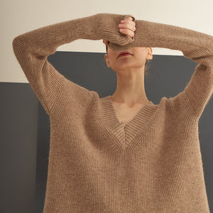 Augusta Sweater | Llama, Merino &amp; Cotton | Camel