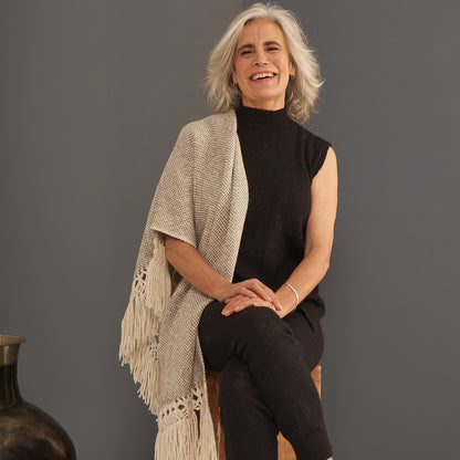 Chaleco Elisea  | Llama y Merino | Negro