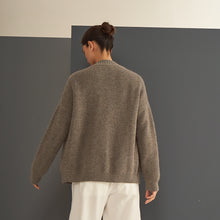 Cardigan Nicola | Llama, Merino & Algodón | Gris Botones