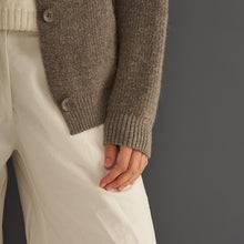 Nicola Cardigan | Llama, Merino &amp; Cotton | Grey 