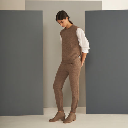 Chaleco Marisa  | Llama & Merino | Pecán