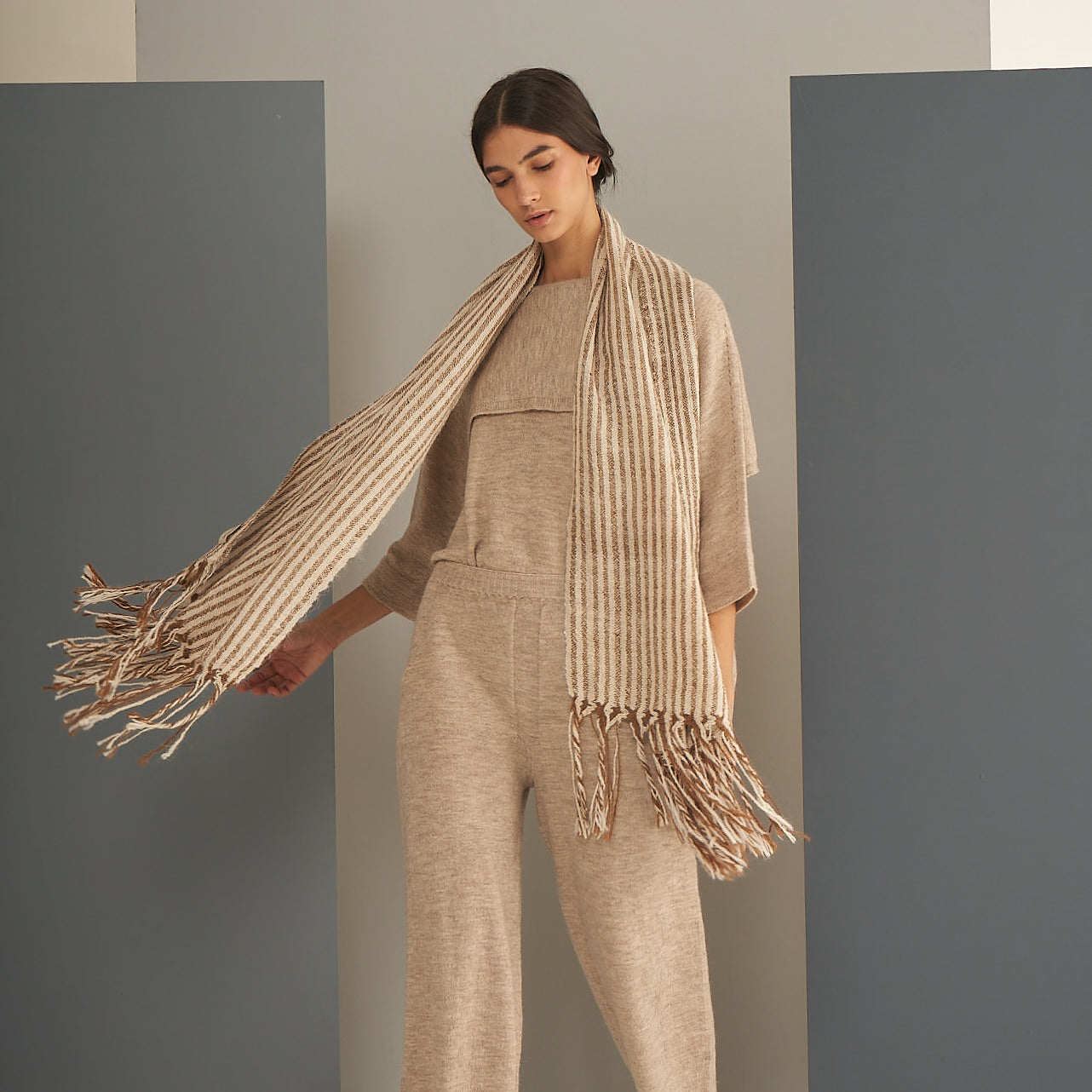 Maria Short Poncho Sweater | Llama and Merino | Teardrop