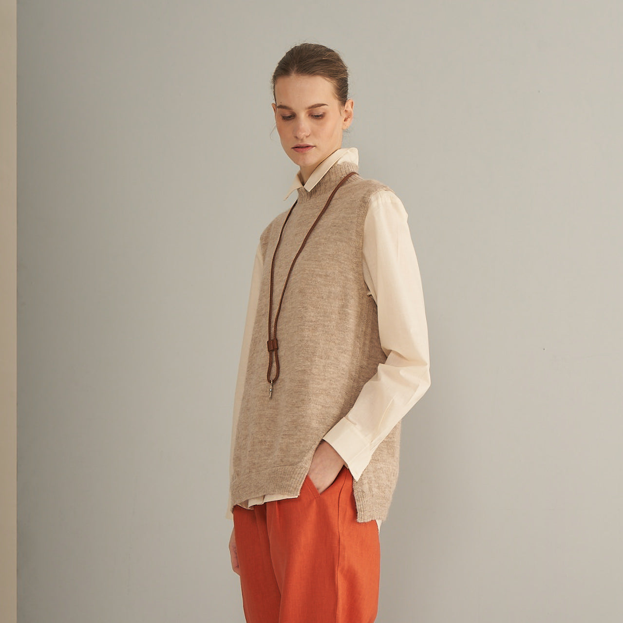 Elisea Vest | Llama and Merino | Tear