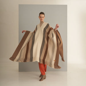 Poncho Zoilo| Llama | Marrón, Natural y Gris