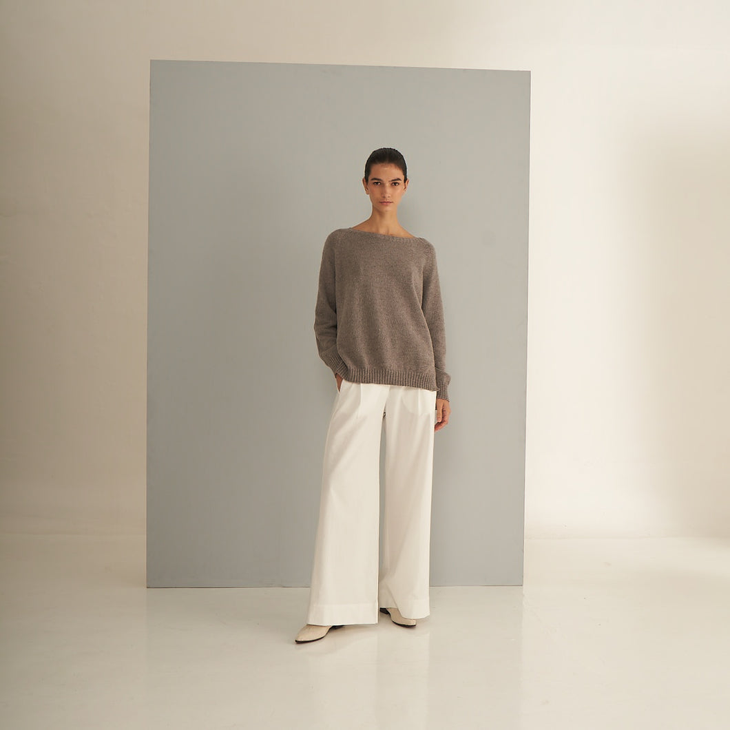 Anastasia Sweater | Llama, Merino & Cotton | Grey