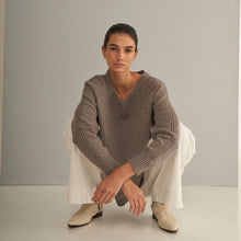 Sweater Anastasia | Llama, Merino & Algodón | Gris