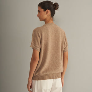 Nicasia Sweater | Llama, Merino &amp; Cotton | Camel