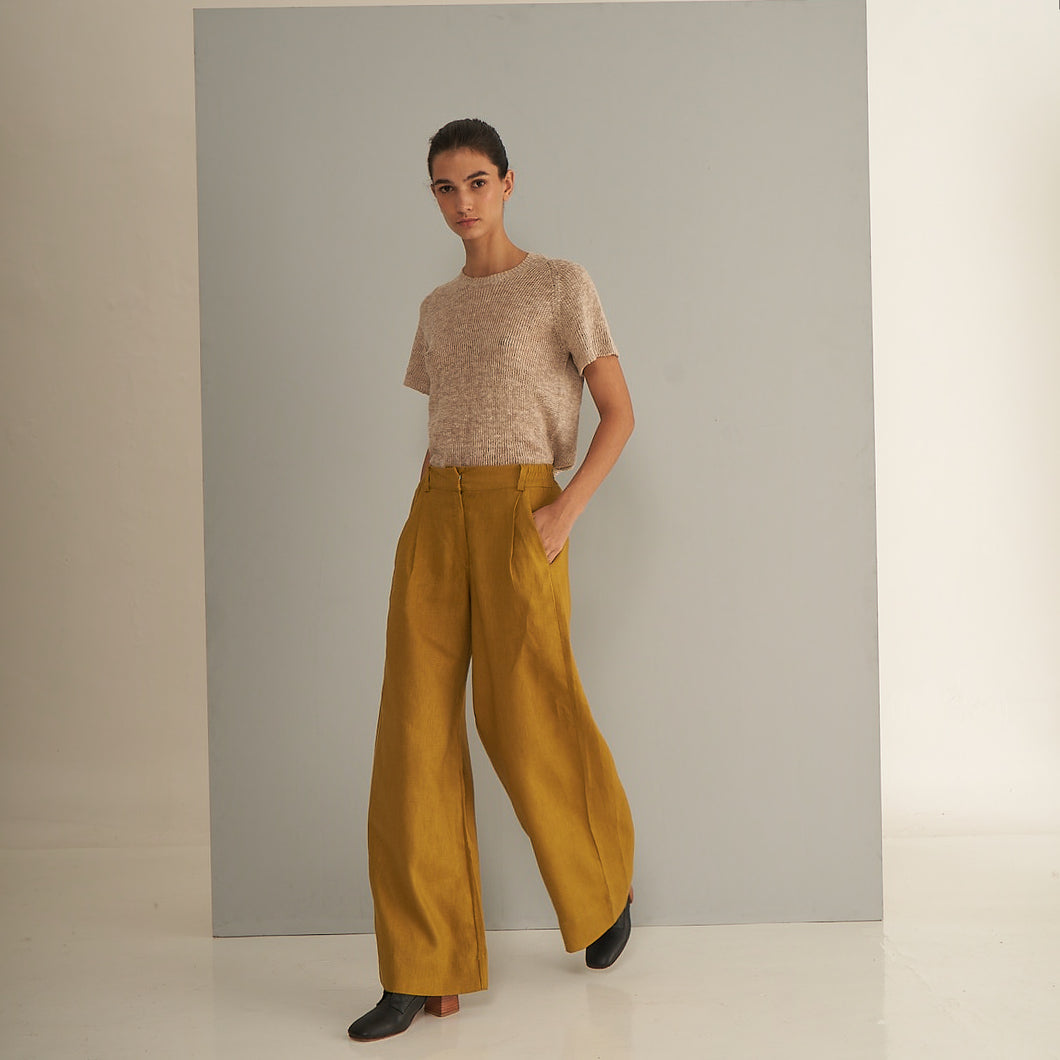 Nicandria pants | Linen | Olive