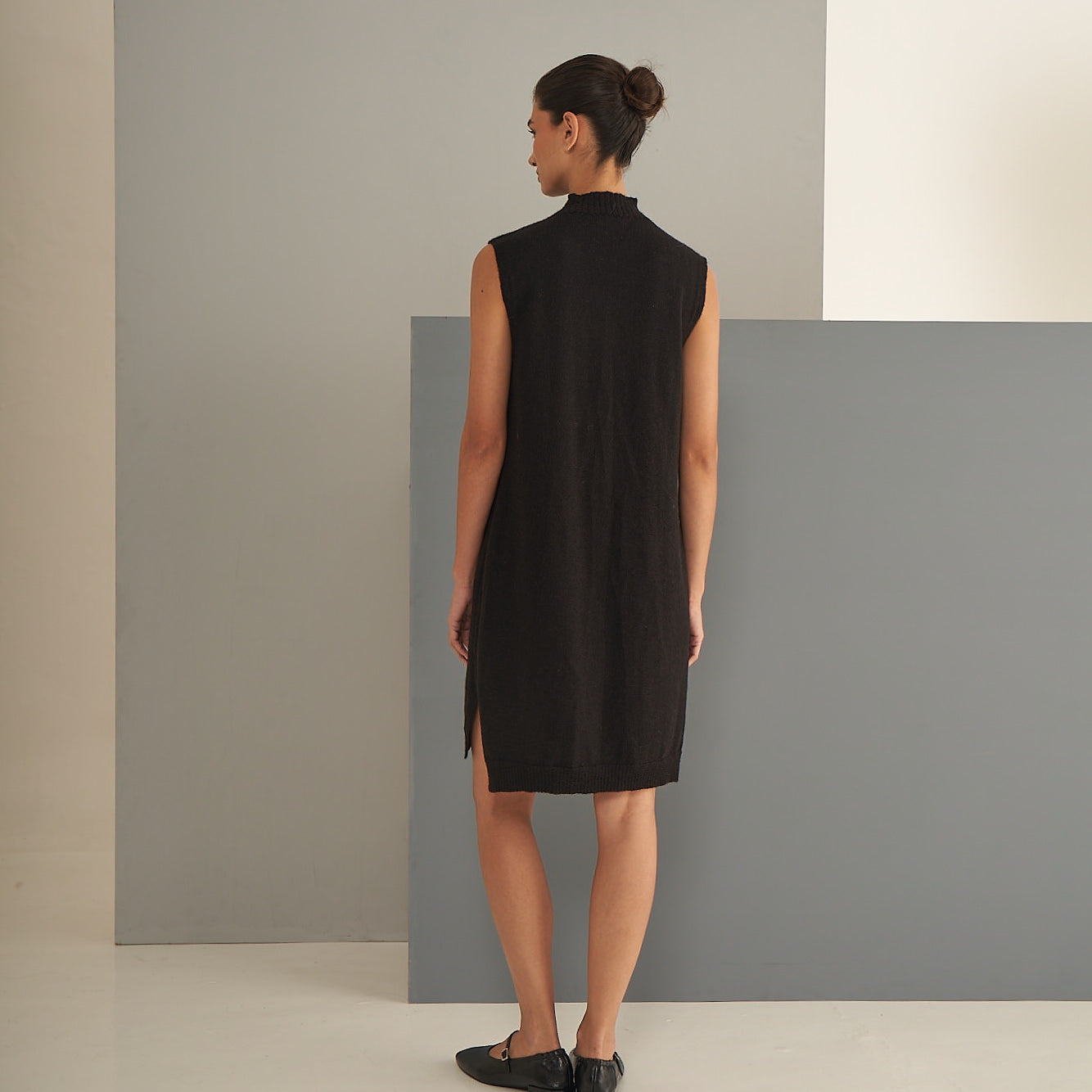 Alfonsina dress | Llama and Merino | Black