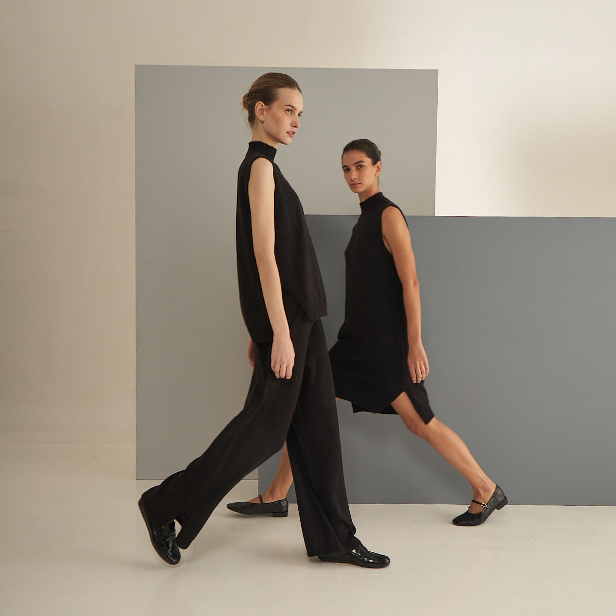 Chaleco Elisea  | Llama y Merino | Negro