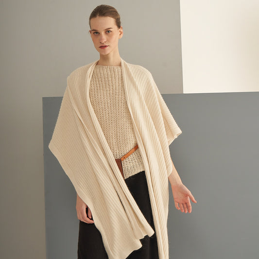Ruana Lara l 55% Algodón, 25% Llama, 20% Merino