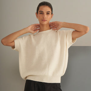 Nicasia Sweater | Llama, Merino &amp; Cotton | Natural