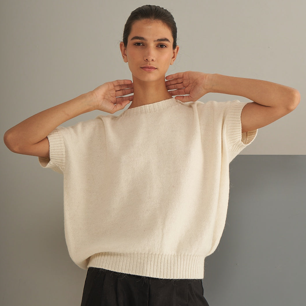 Nicasia Sweater | Llama, Merino & Cotton | Natural