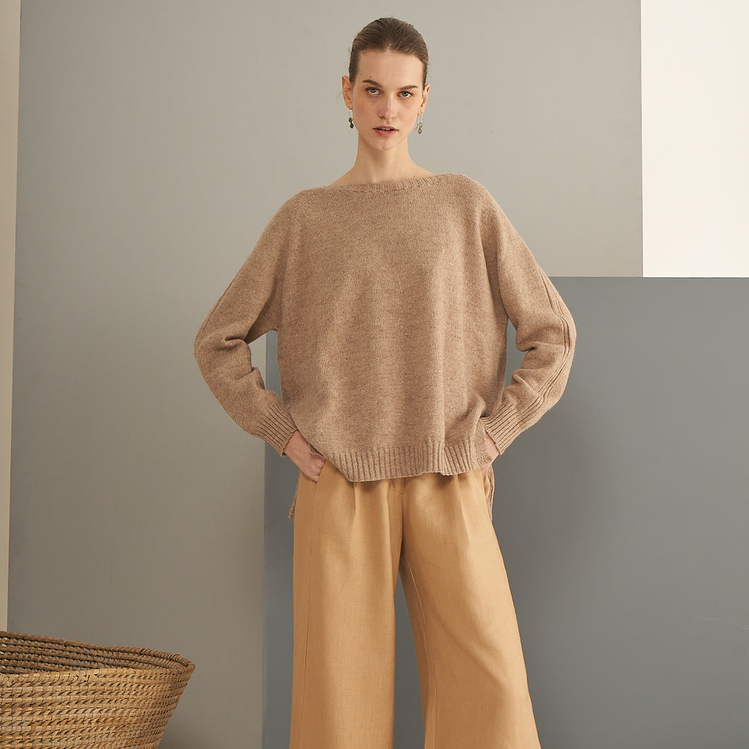 Anastasia Sweater | Llama, Merino & Cotton | Camel