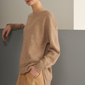 Anastasia Sweater | Llama, Merino &amp; Cotton | Camel