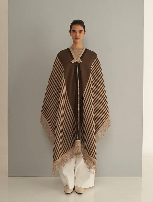 Poncho Zoilo Marrón | 100% Llama