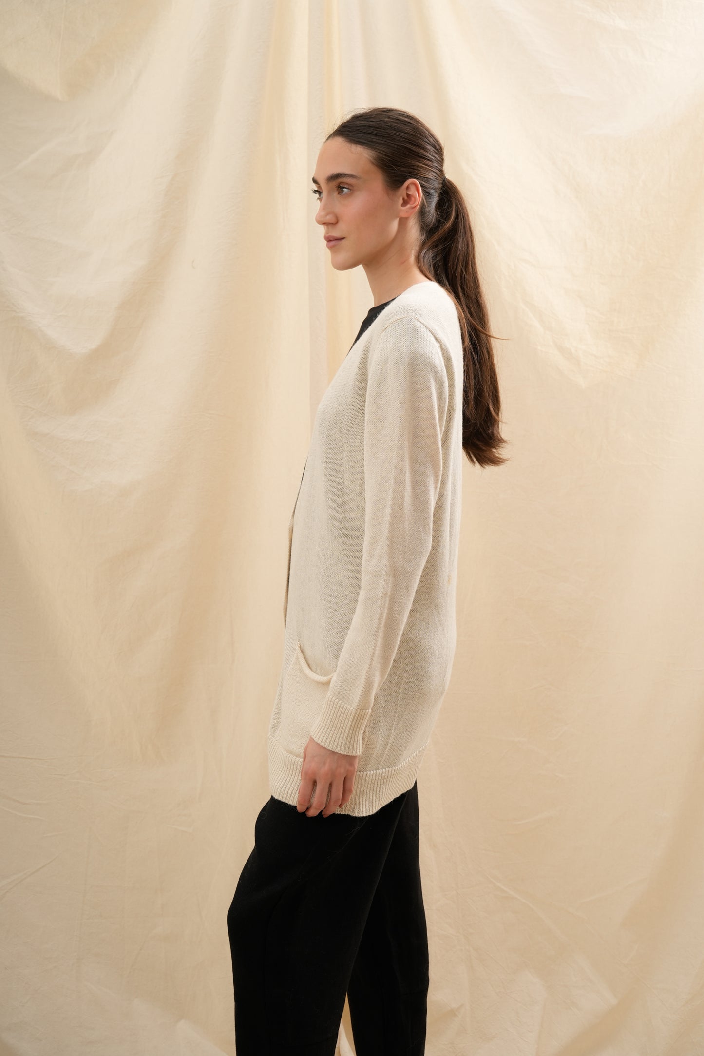 Cárdigan Carolina| 40% Baby Alpaca, 60% Algodón