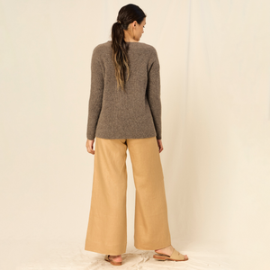 Augusta Sweater | Llama, Merino &amp; Cotton | Taupe