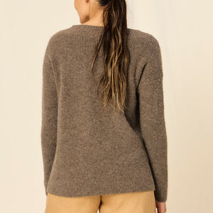 Augusta Sweater | Llama, Merino &amp; Cotton | Taupe