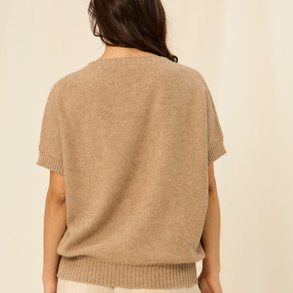 Nicasia Sweater | Llama, Merino &amp; Cotton | Camel