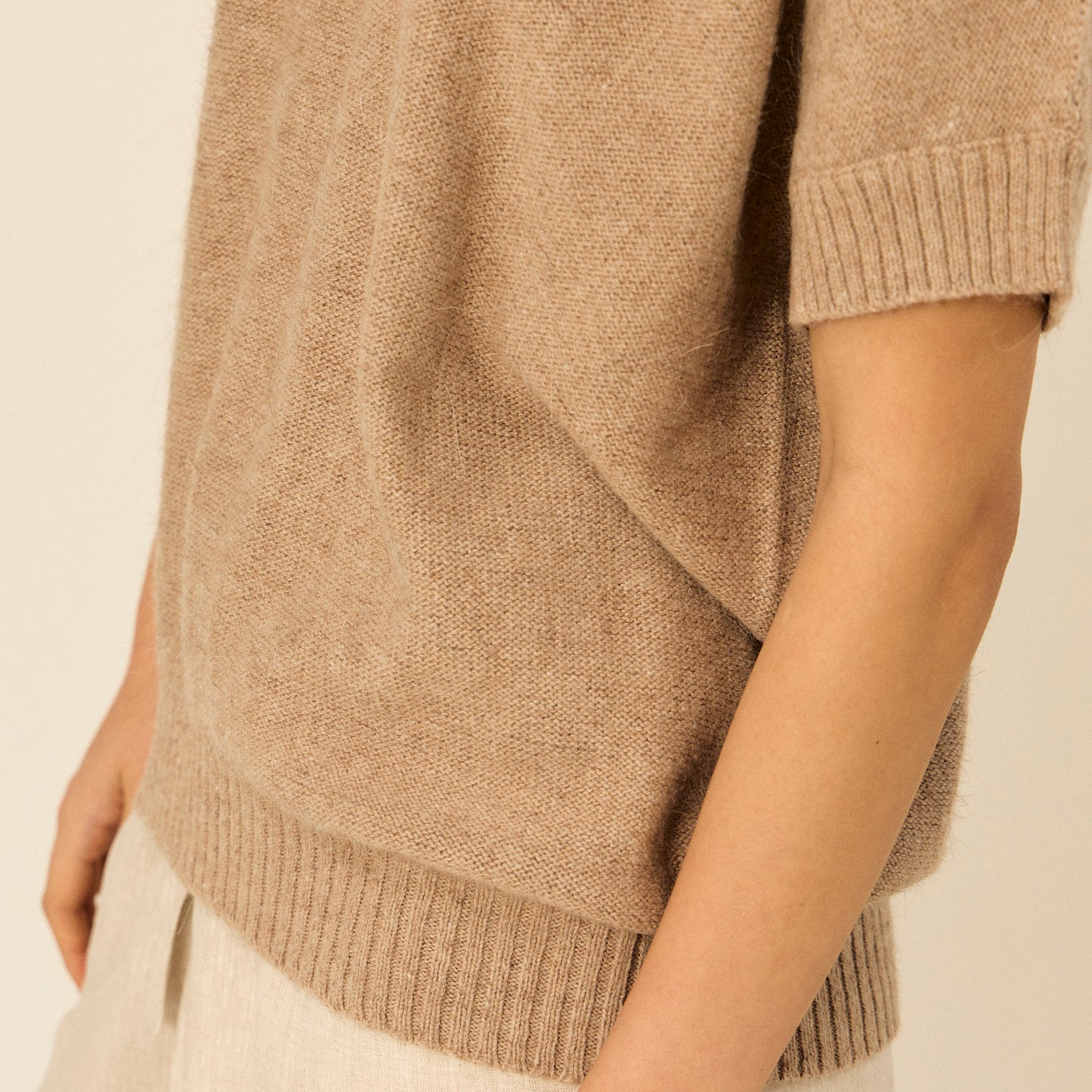 Nicasia Sweater | Llama, Merino &amp; Cotton | Camel