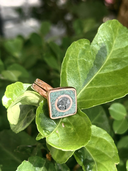 Anillos Franca| Cobre, Crisocola, Turmalina Negra