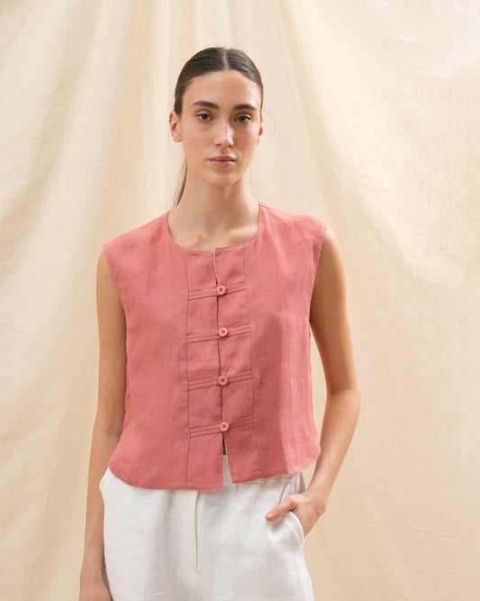 Chaleco Tulipán | 100% Lino l YVOTY