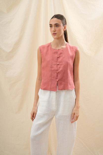 Chaleco Tulipán | 100% Lino l YVOTY