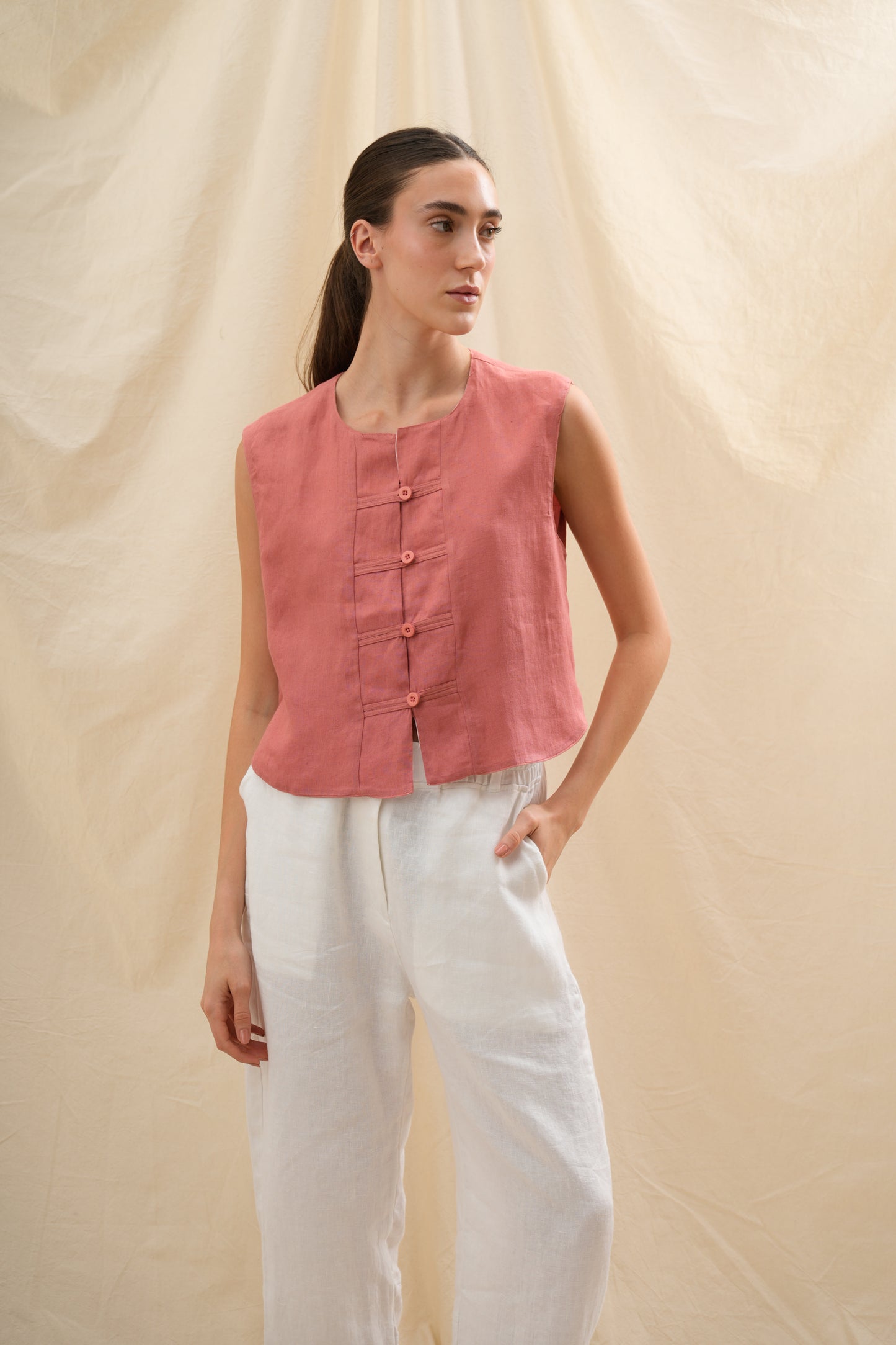 Chaleco Tulipán | 100% Lino l YVOTY