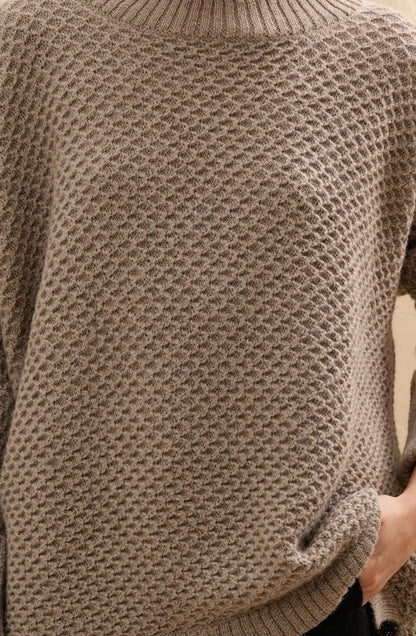 Sweater Faye Taupe | 100% Baby Alpaca