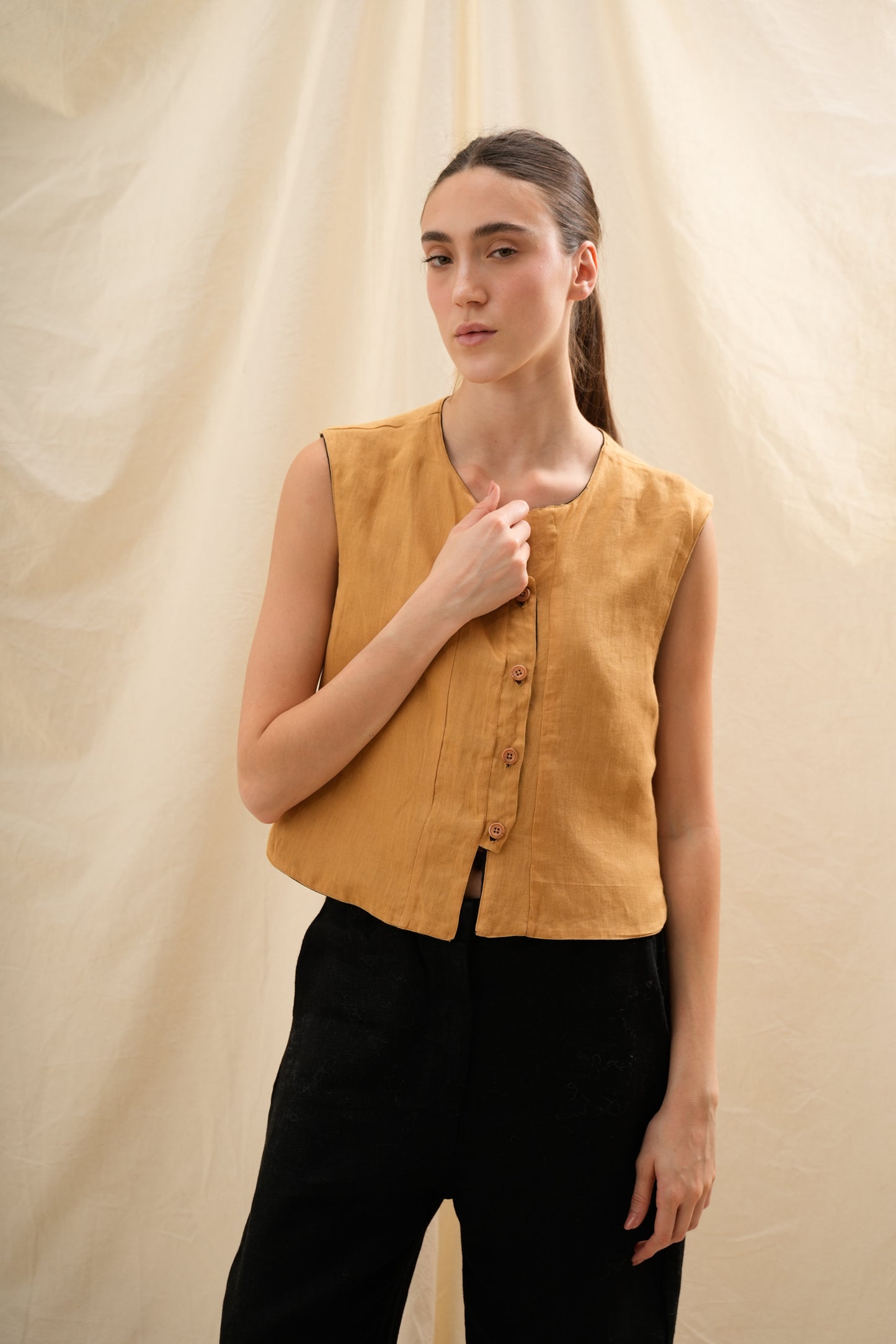 Chaleco Tulipán | 100% Lino l YVOTY