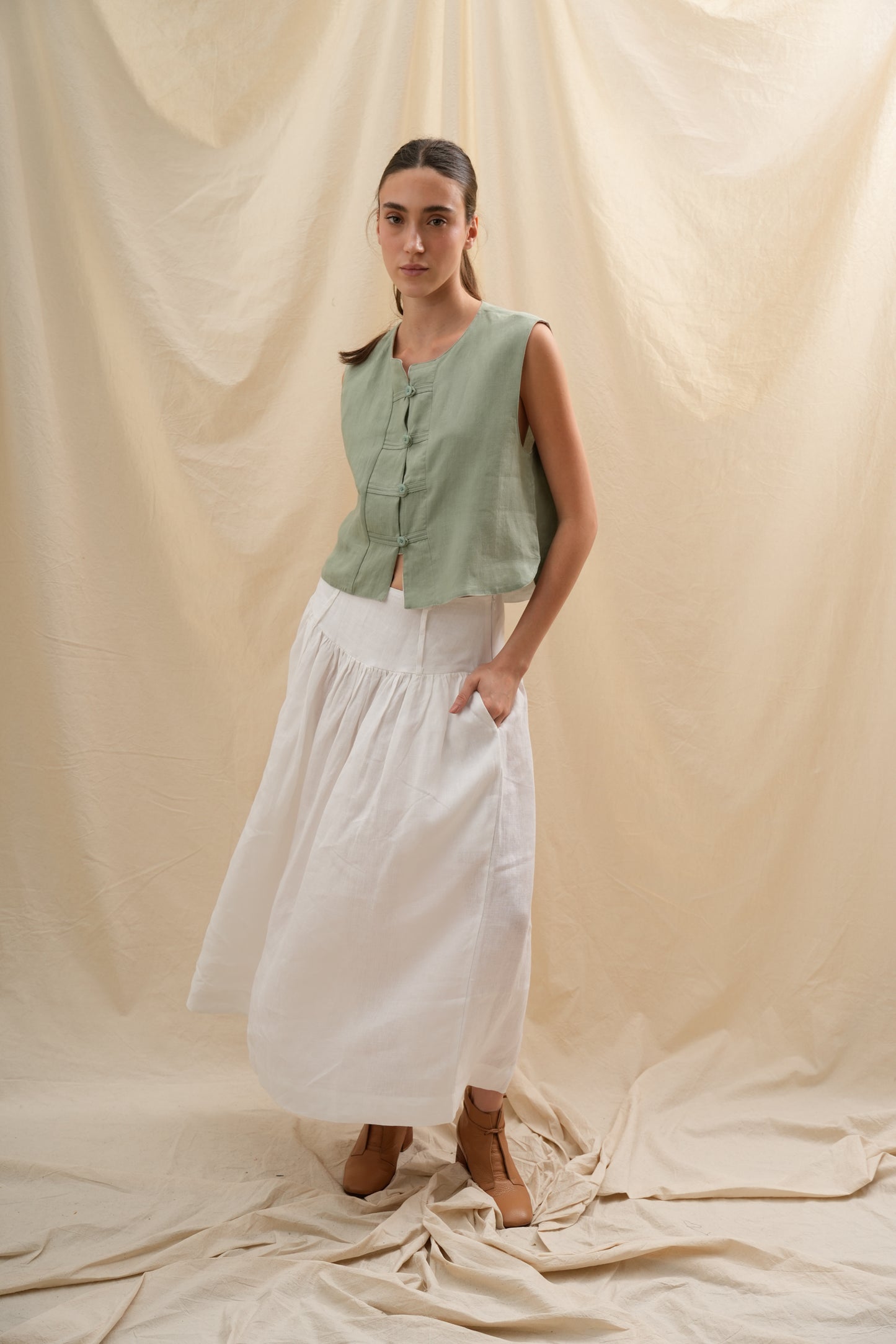 Falda Dalia | 100% Lino l YVOTY