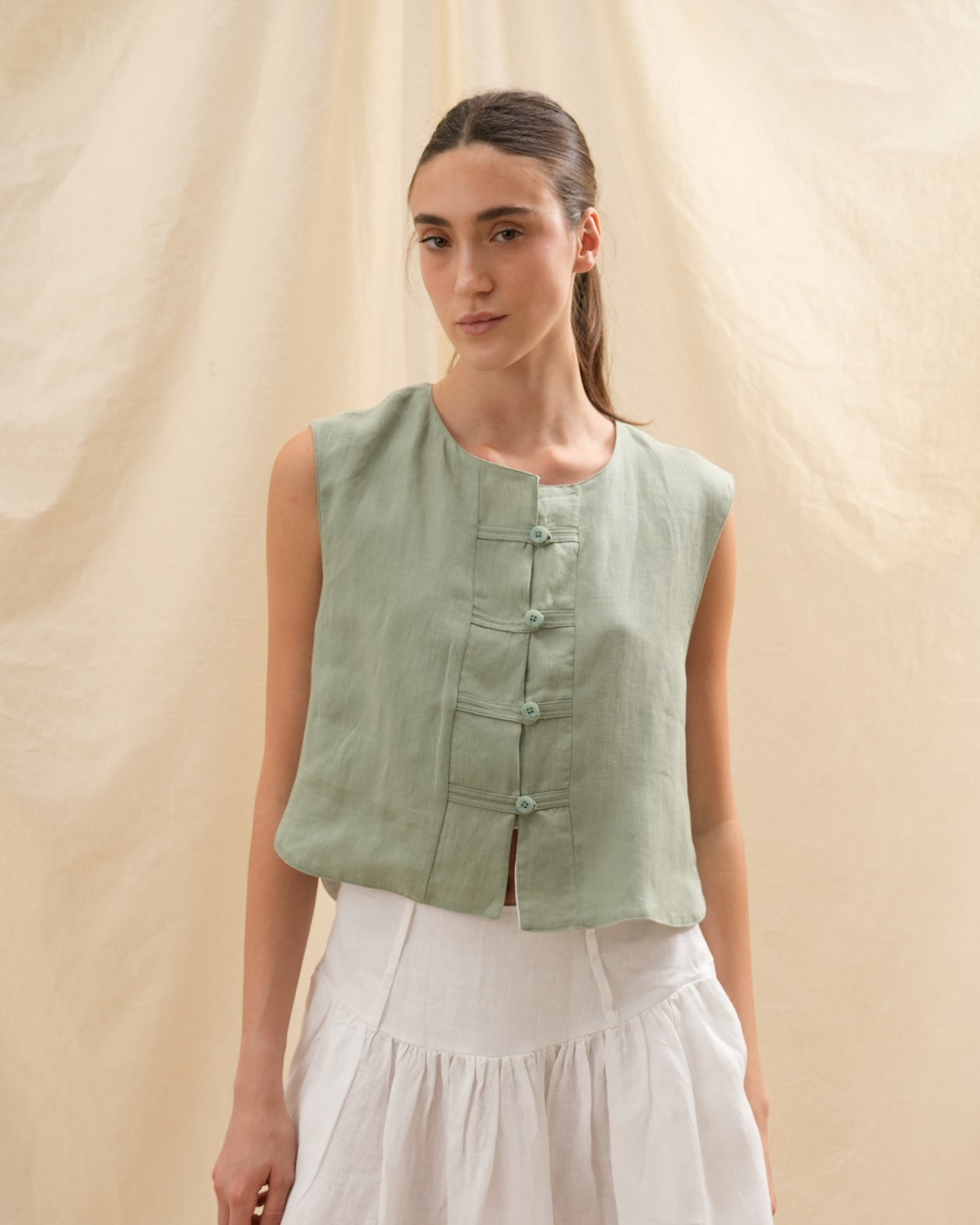 Chaleco Tulipán | 100% Lino l YVOTY