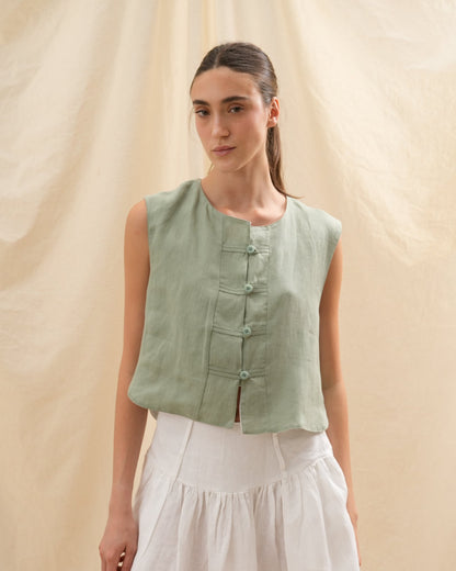 Chaleco Tulipán | 100% Lino l YVOTY