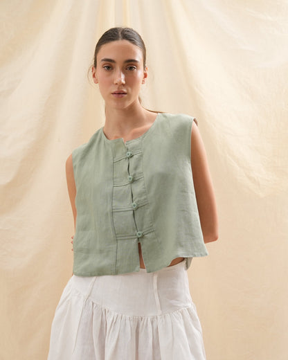 Chaleco Tulipán | 100% Lino l YVOTY