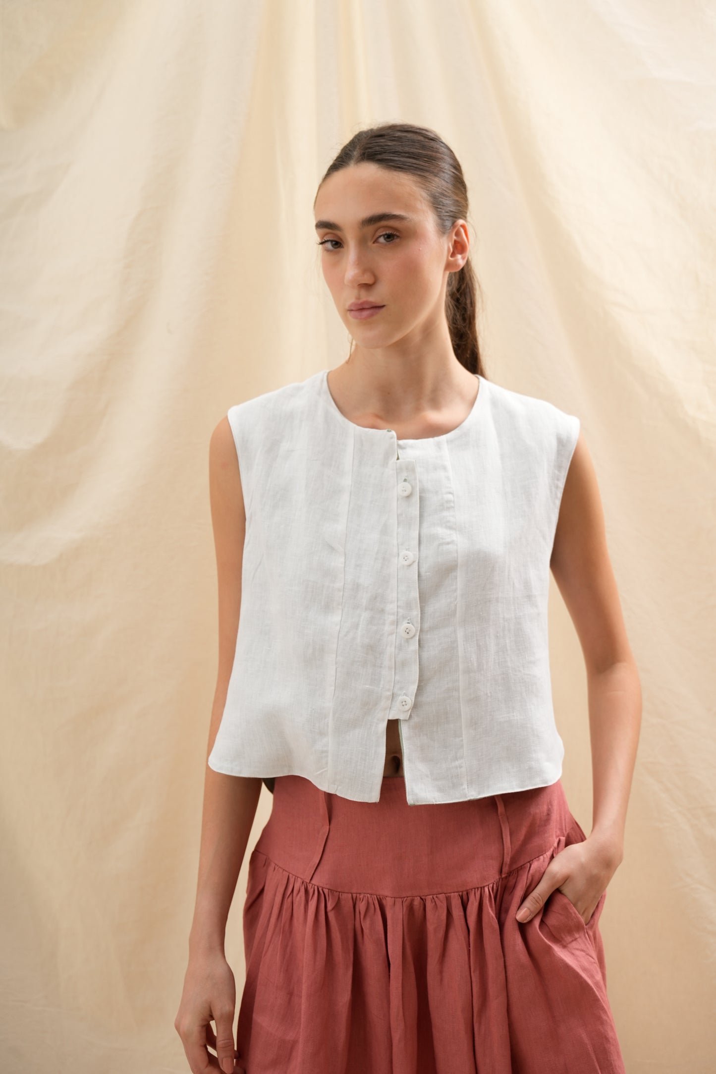 Chaleco Tulipán | 100% Lino l YVOTY