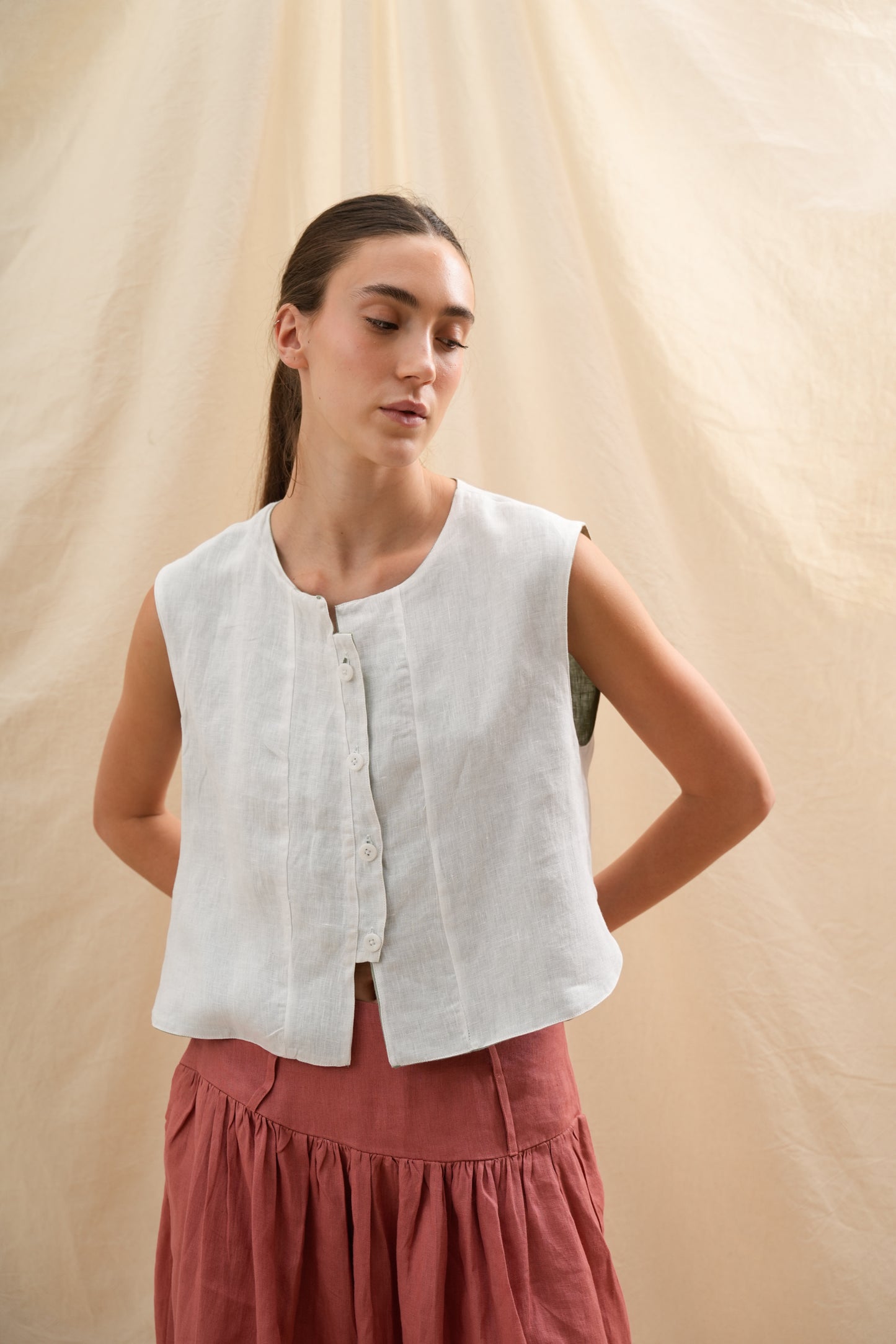 Chaleco Tulipán | 100% Lino l YVOTY