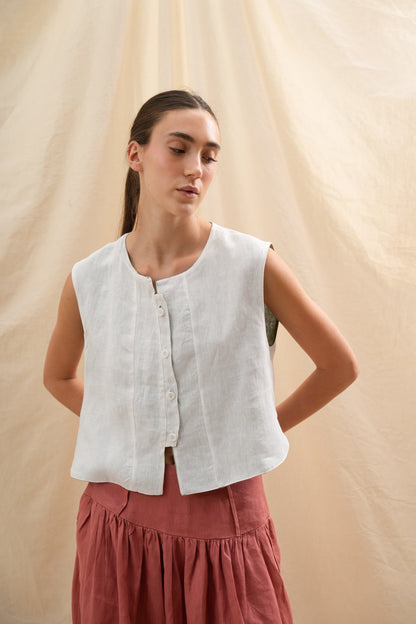 Chaleco Tulipán | 100% Lino l YVOTY