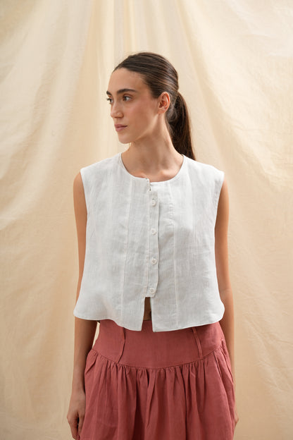 Chaleco Tulipán | 100% Lino l YVOTY