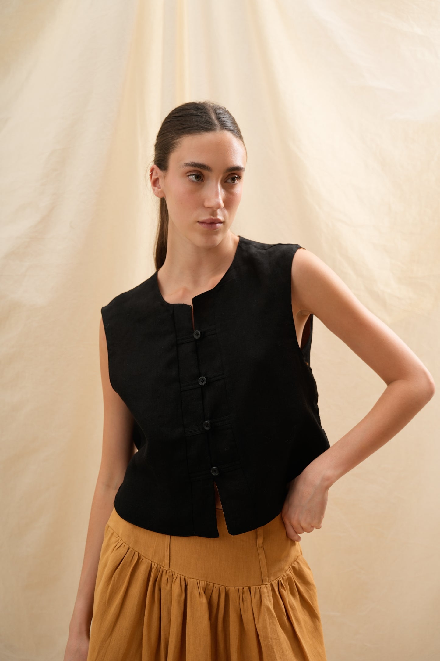 Chaleco Tulipán | 100% Lino l YVOTY