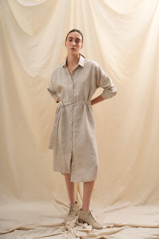 Vestido Camisero Lirio  | 100% Lino l YVOTY