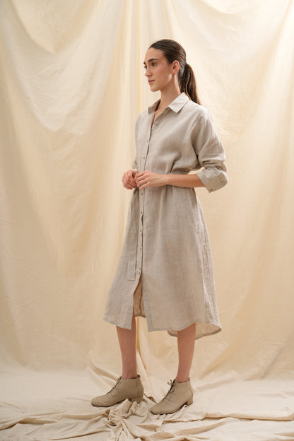 Vestido Camisero Lirio  | 100% Lino l YVOTY