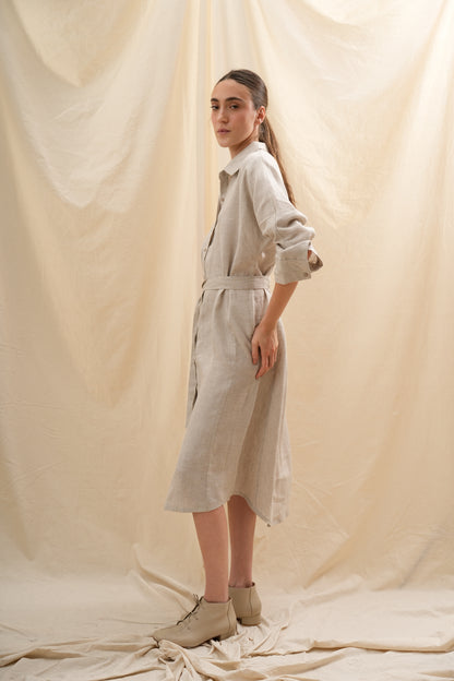 Vestido Camisero Lirio  | 100% Lino l YVOTY