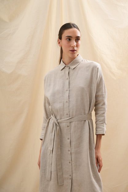 Vestido Camisero Lirio  | 100% Lino l YVOTY