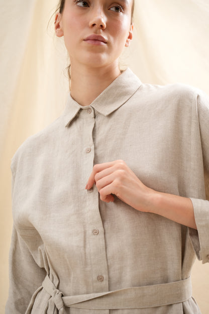 Vestido Camisero Lirio  | 100% Lino l YVOTY