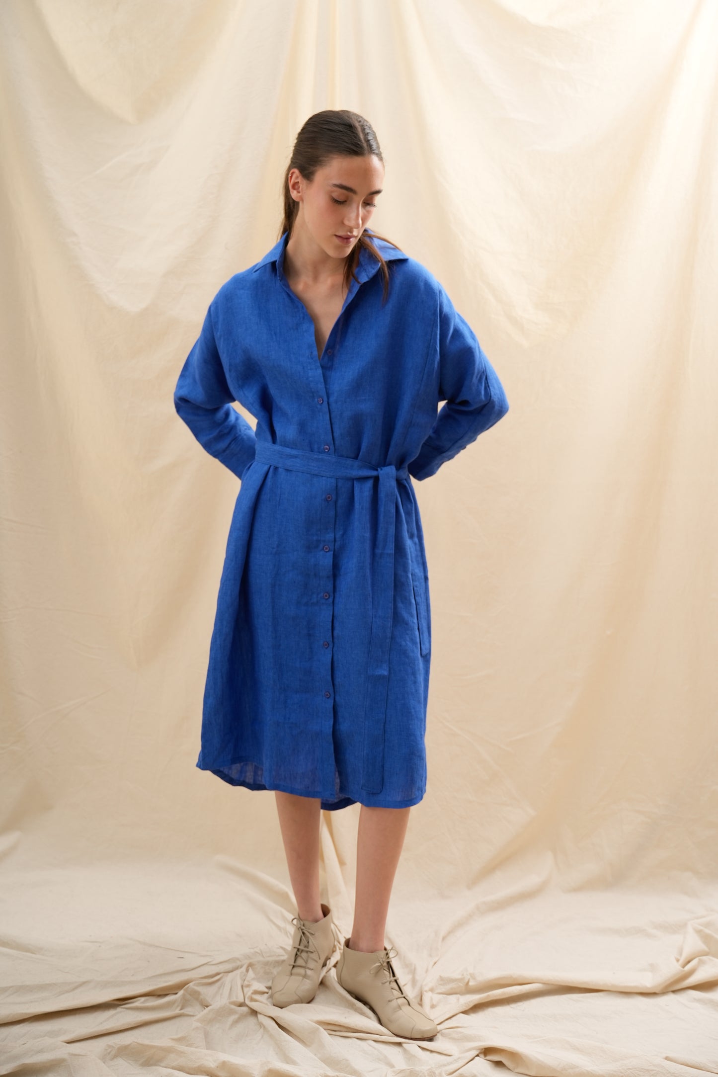 Vestido Camisero Lirio  | 100% Lino l YVOTY